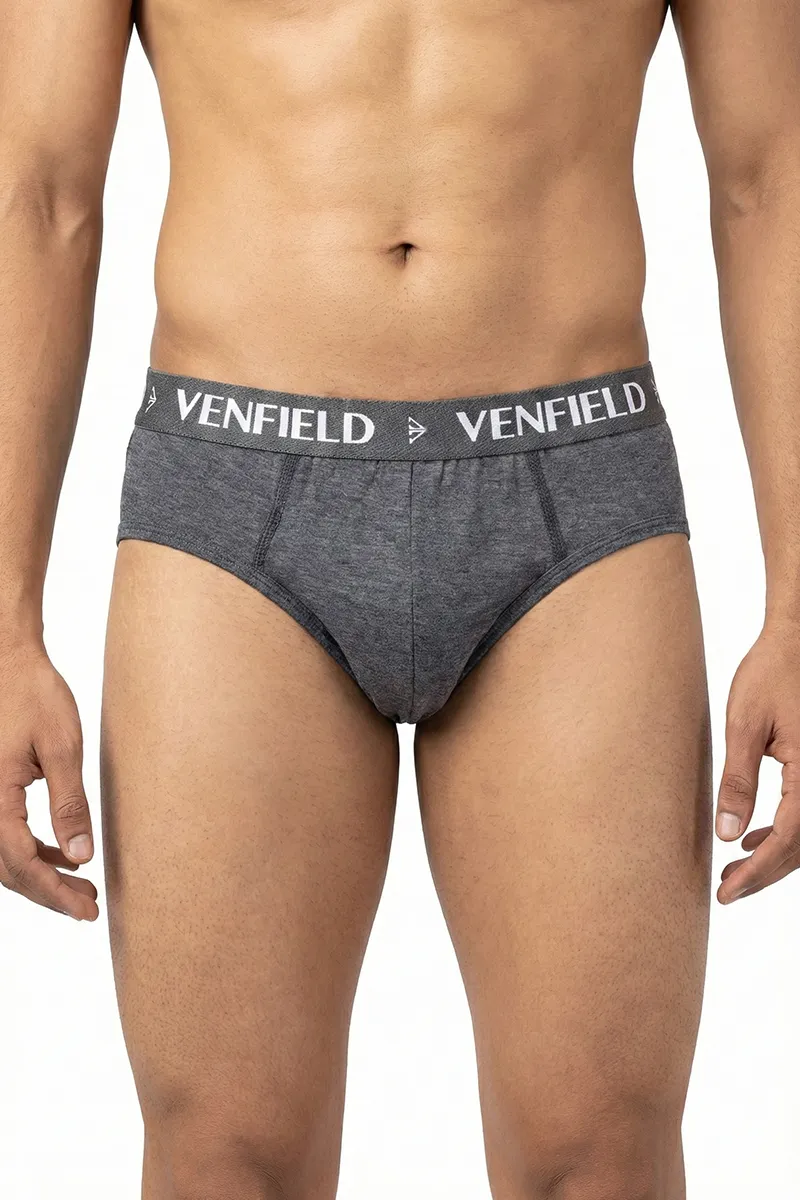 Men's Solid Cotton Mid Rise Briefs 