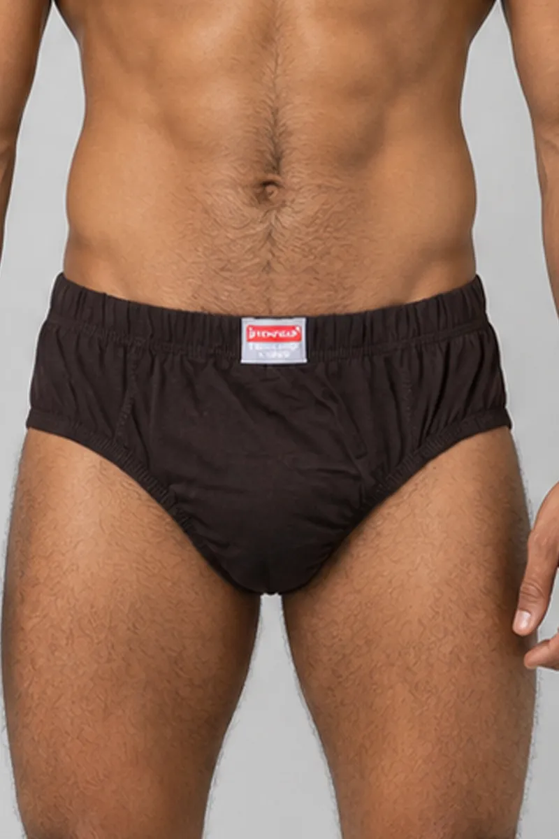 Solid Cotton Mid Rise Briefs for Men