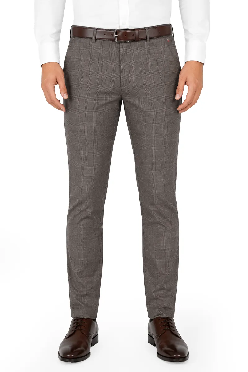 Cotton Checkered Trousers for Men