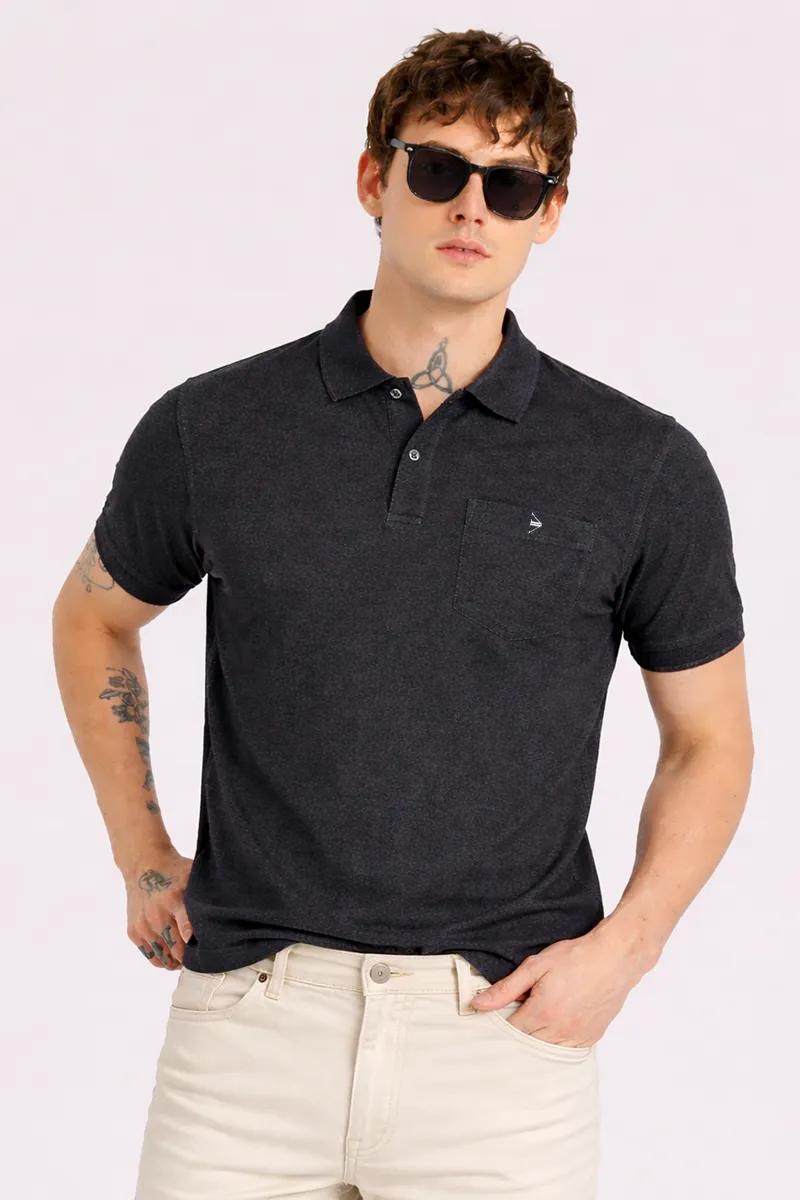 Regular Fit Polyester T-shirt for Men 025267LCHAMEL