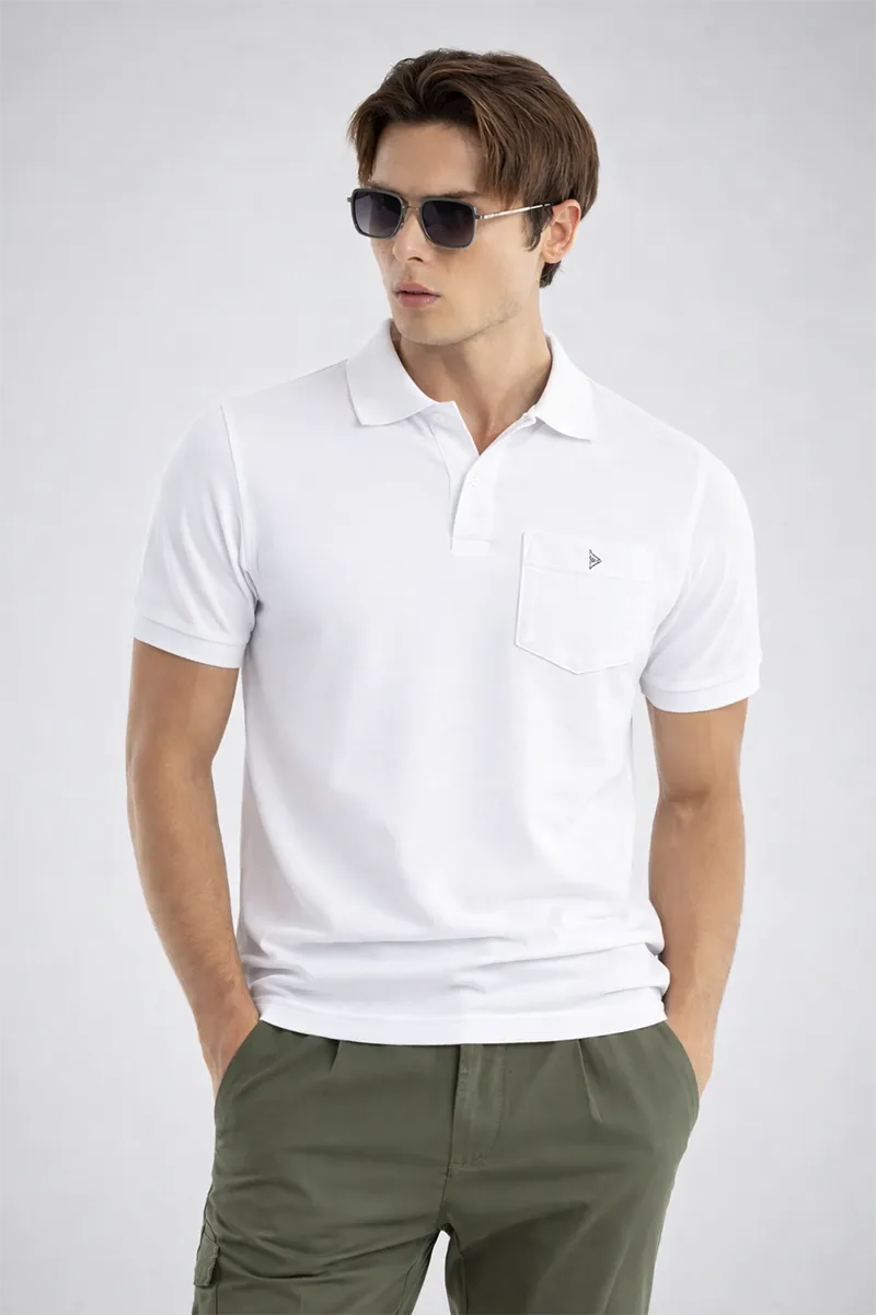 Men's Regular Fit Polyester T-shirt 025271XXLWHI