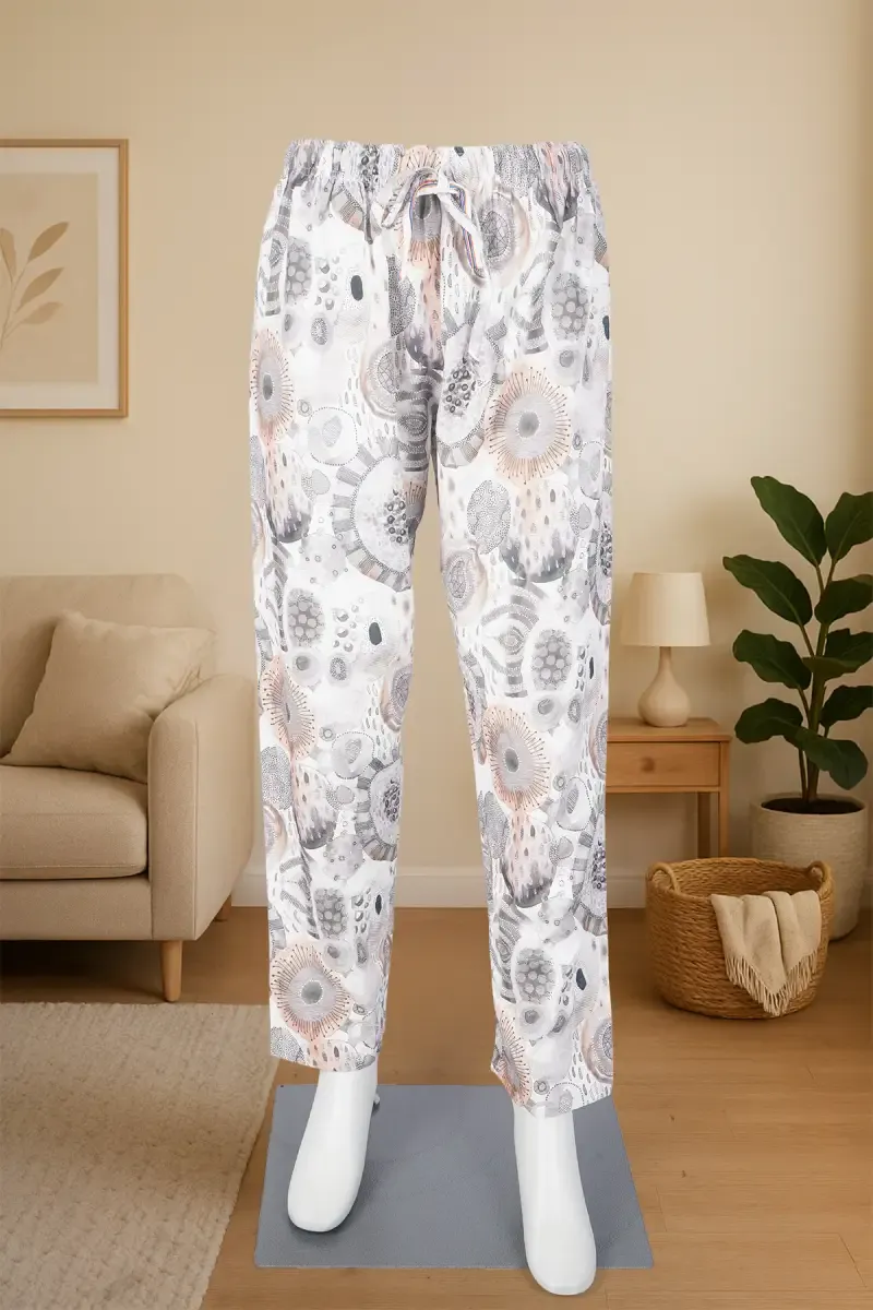 Rayon Abstract Printed Palazzos for Women