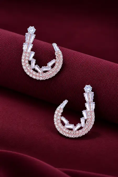 Classy Open Hoop Stud Earrings for Girls & Women