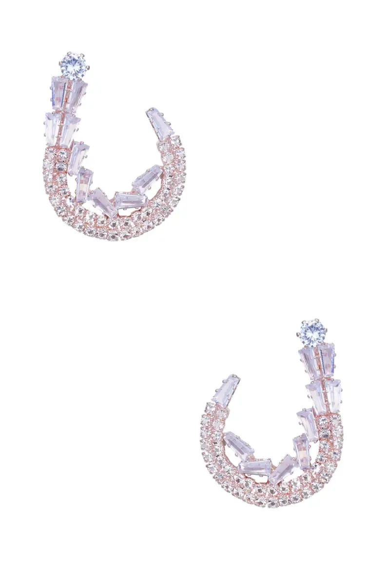 Classy Open Hoop Stud Earrings for Girls & Women