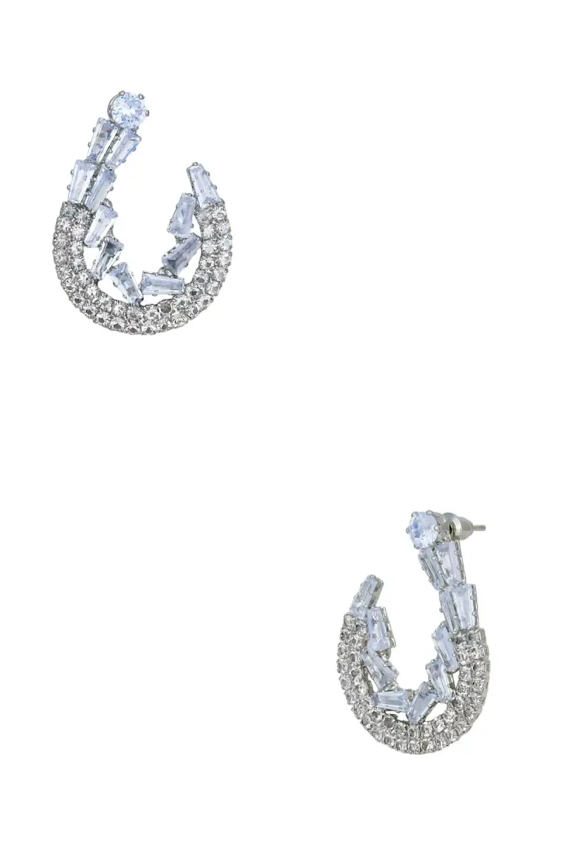 Classy Open Hoop Stud Earrings for Girls & Women