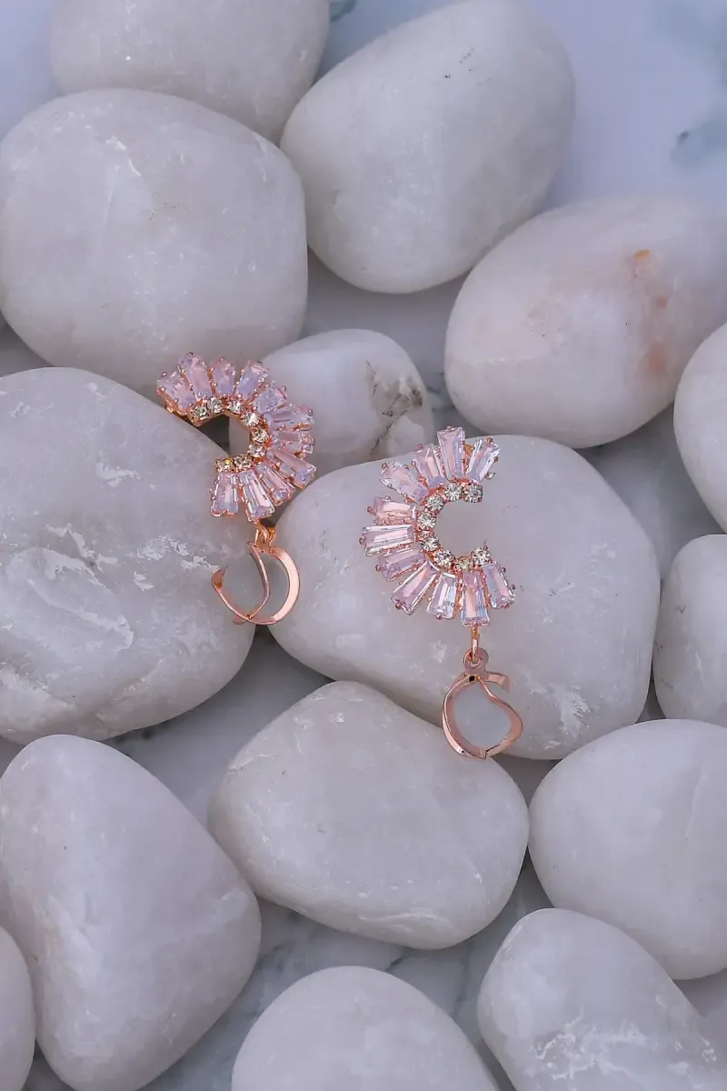 White Zircon Dangle Earrings for Girls & Women