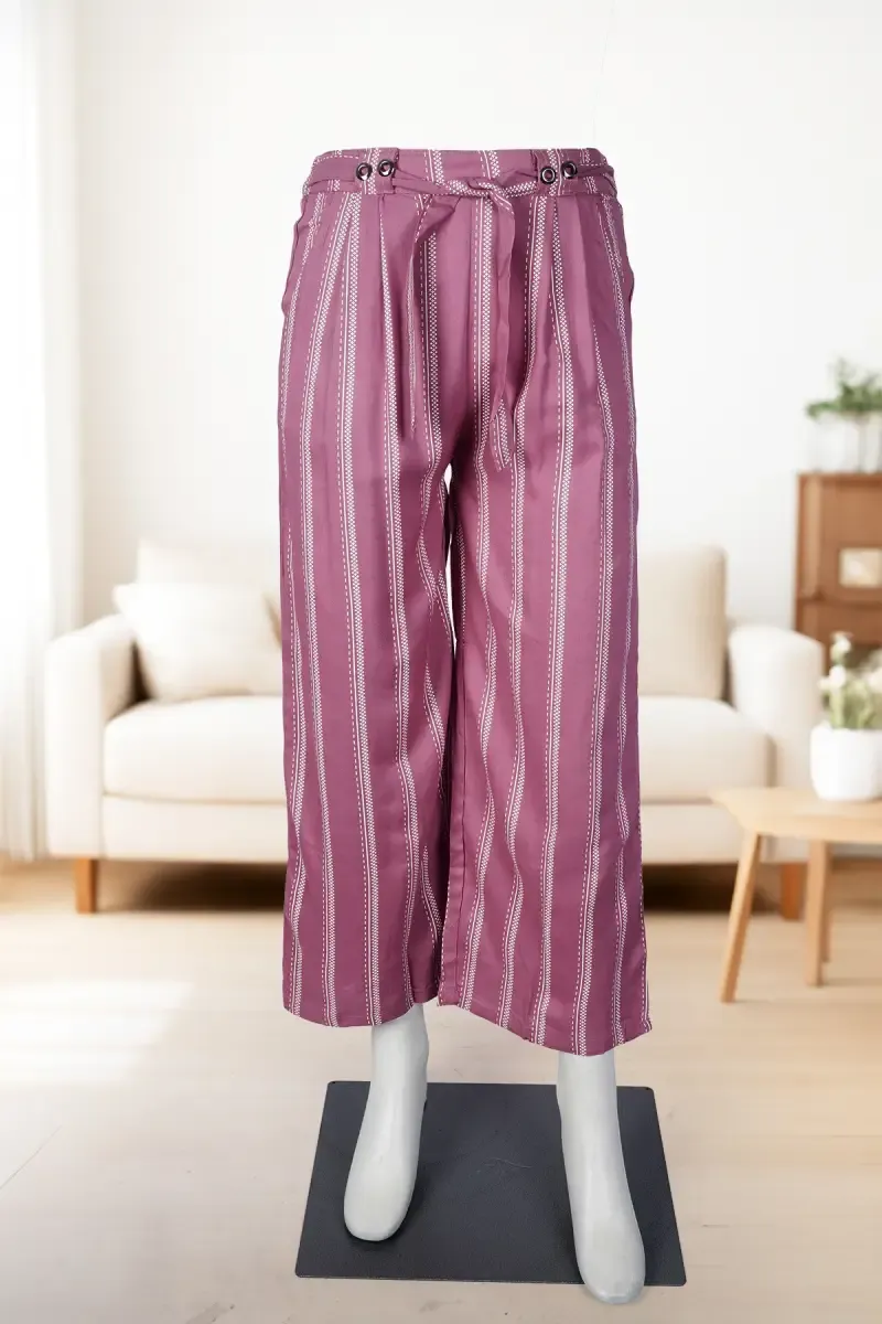 Polyester Printed Straight Palazzos for Women