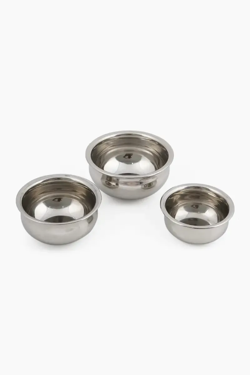Jindutt Stainless Steel Tope Set - 650ml, 450ml & 250ml