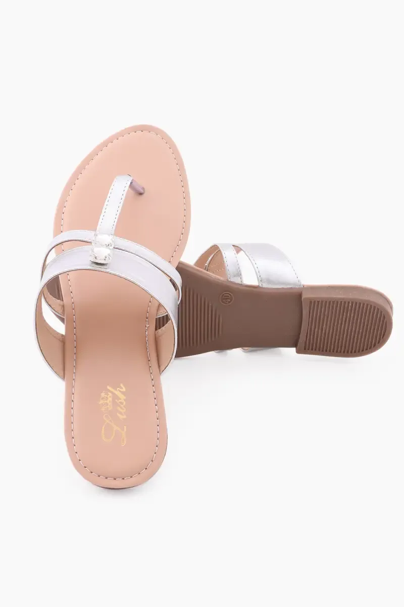 Women's Slip-On Casual Slippers 02545139SIL