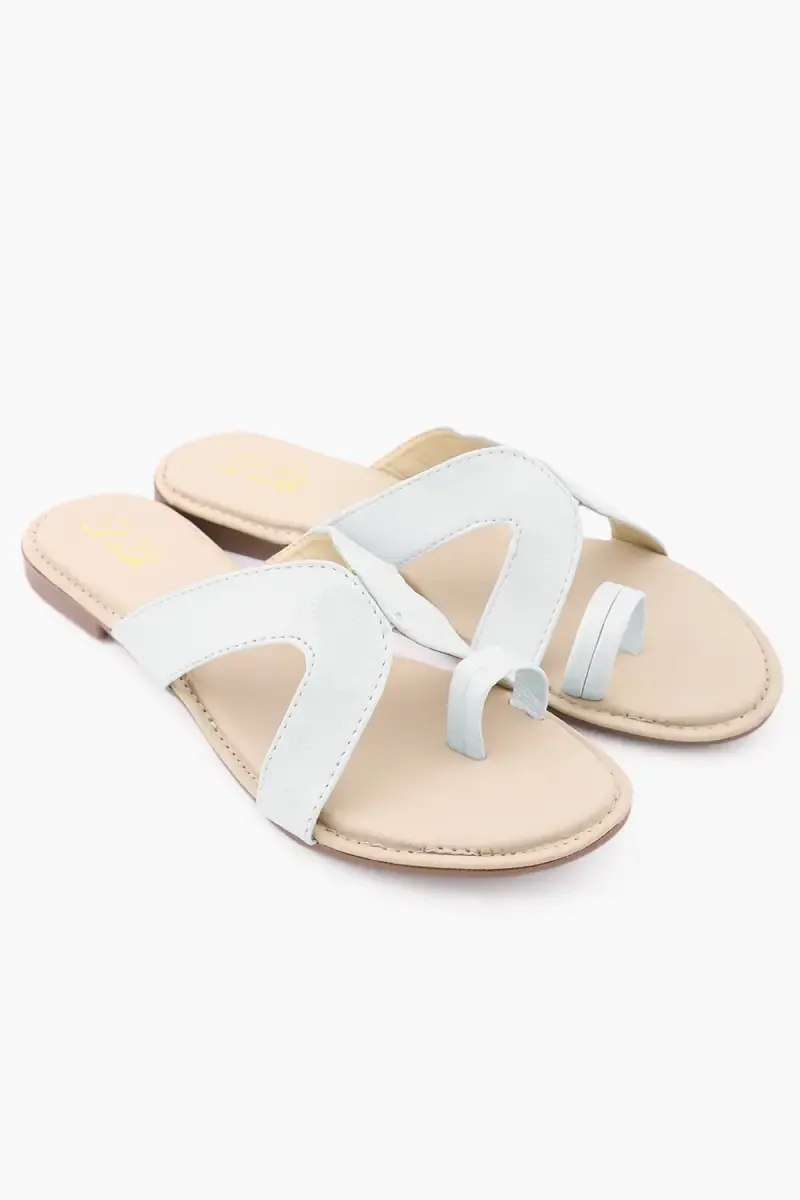 European Style Casual Flat Slippers for Women 02545437WHI