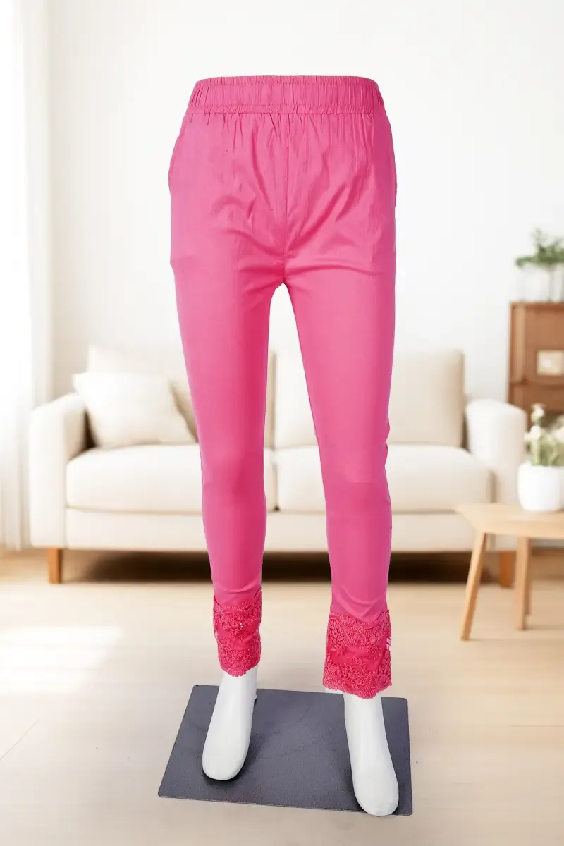 Cotton Lycra Embroidered Palazzo for Women