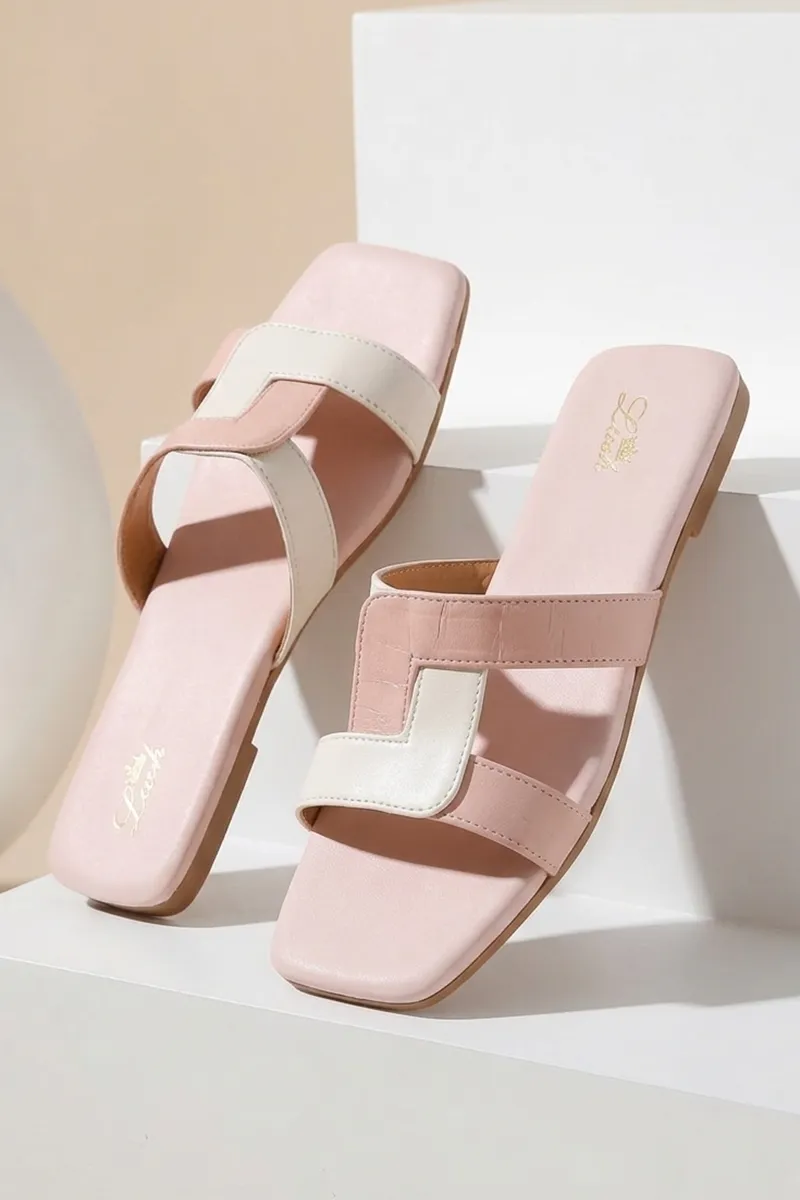 Casual Slip-On Flat Slides for Women 02549442PEA