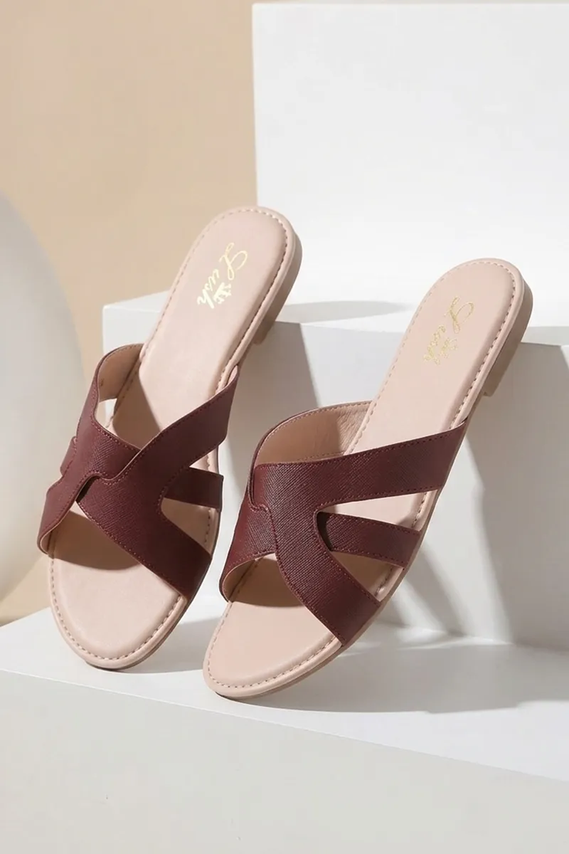 Slip-On Flat Slides for Women 02549639CHE