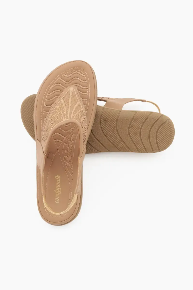 Women's Sling Back Flat Casual Slippers 02549938BEI