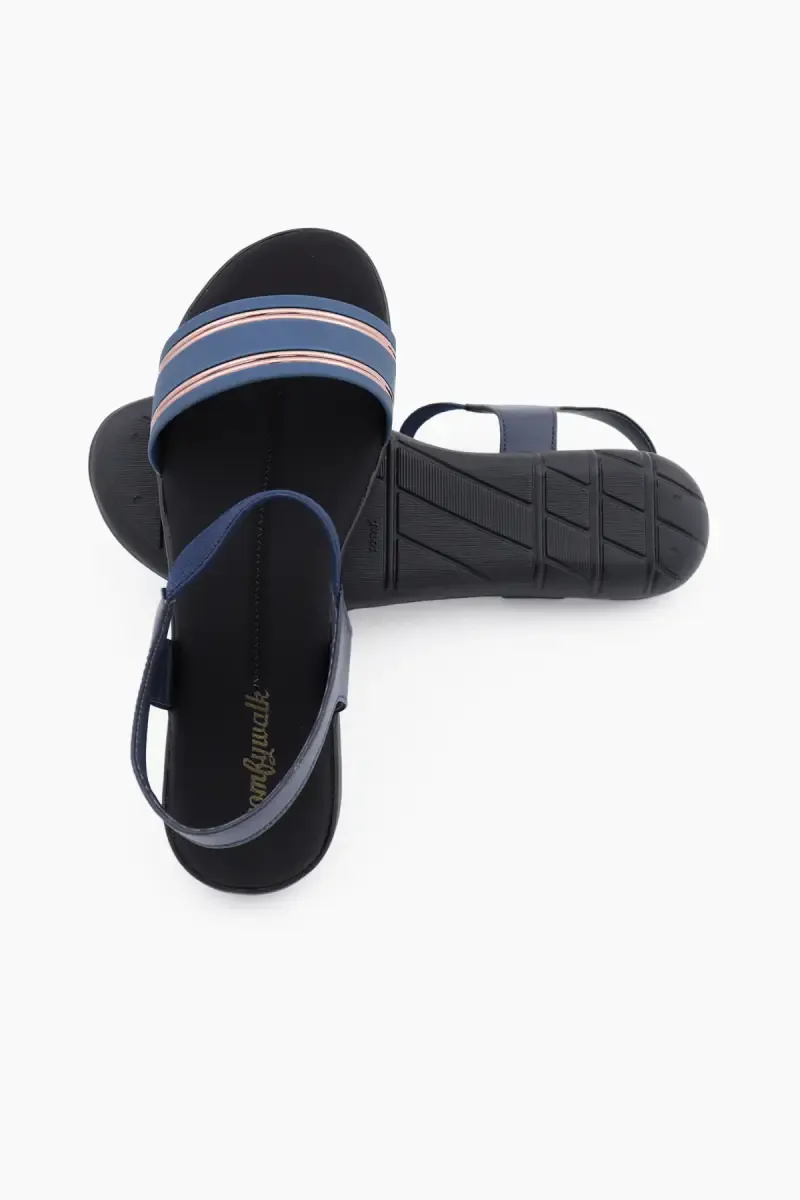 Women's Backstrap Casual Flat Sandals 02552839BLU
