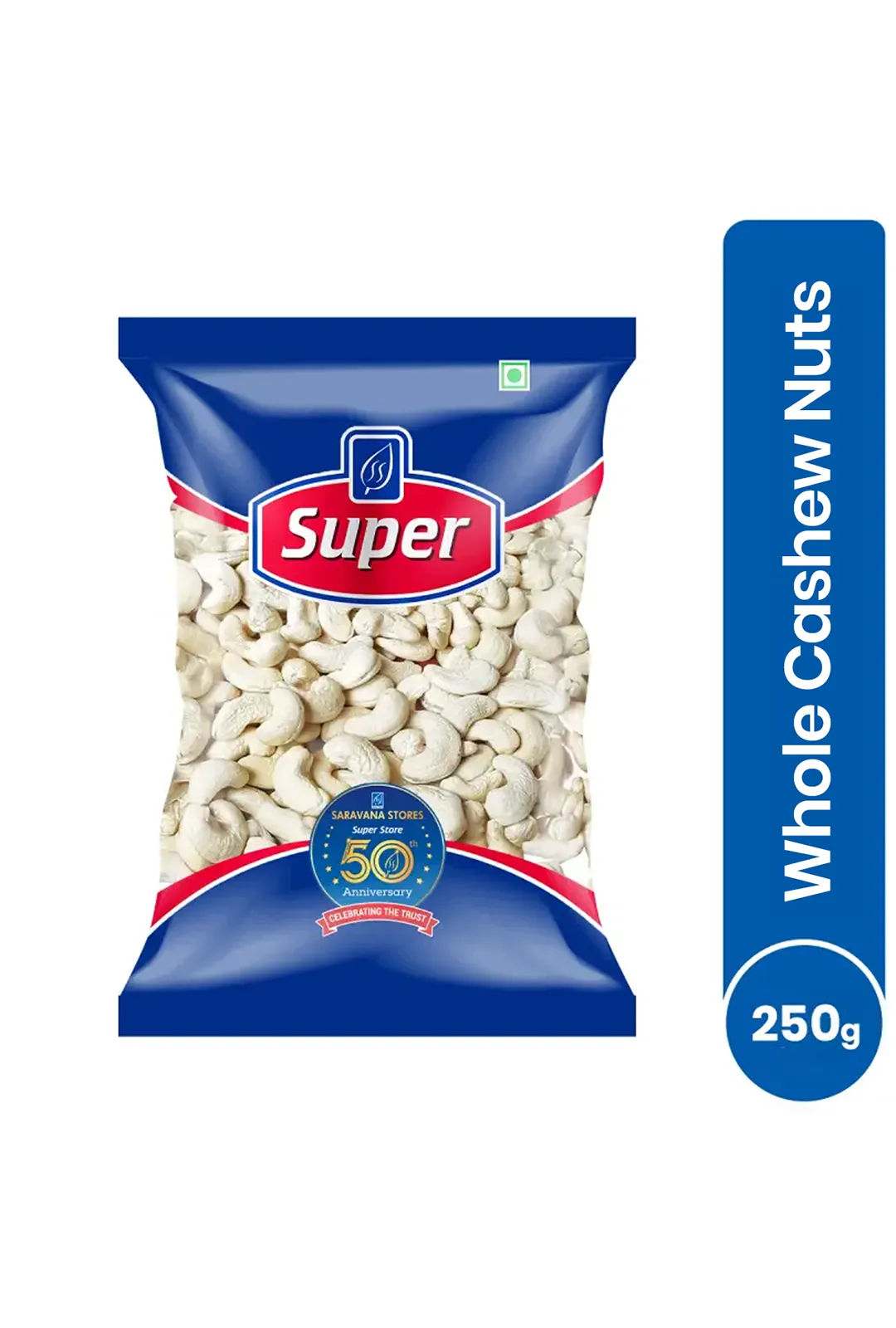 Whole Cashew Nuts / Munthiri , Super - 250g