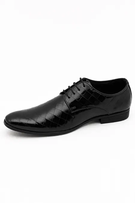 Men's Solid Lace-Up Formal Shoes 02562443BLA