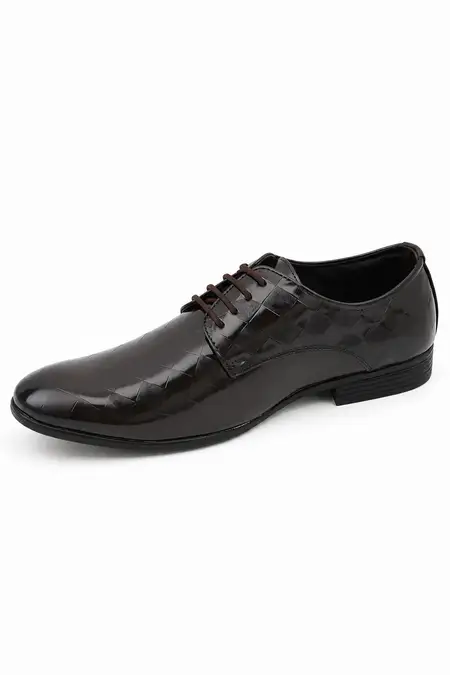 Men's Solid Lace-Up Formal Shoes 02562444BRO