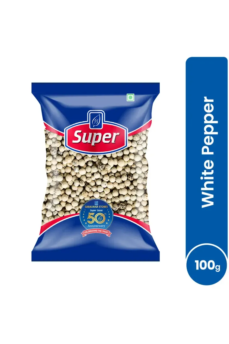 White Pepper / Vellai Milagu, Super - 100g