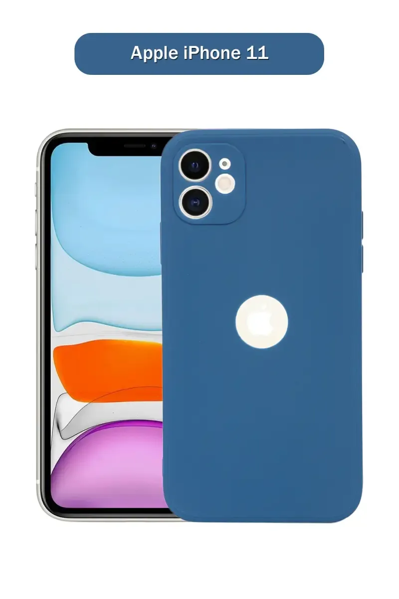Silicone Solid Soft Back Cover Case for Apple iPhone 11 With Full Body Protection and Camera Protection (Blue) 025861APPIPH11BLU