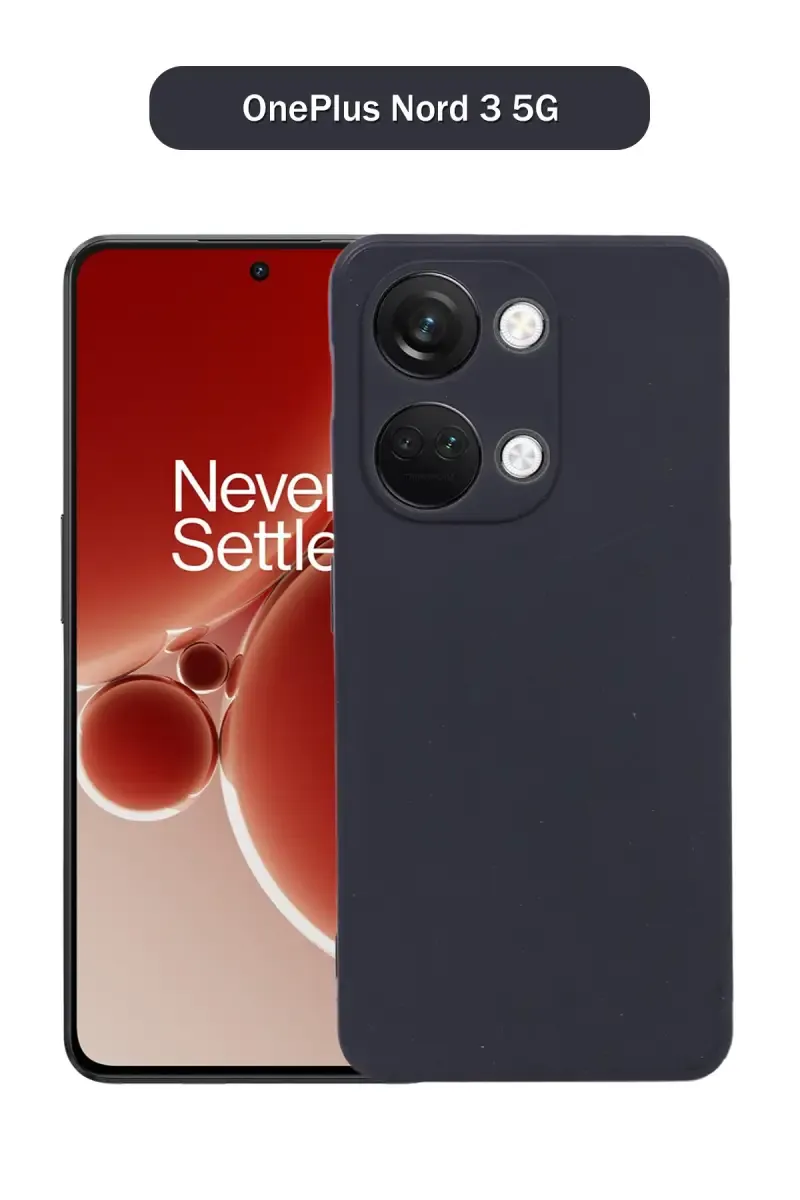 Silicone Solid Soft Back Cover Case for OnePlus Nord 3 5G With Full Body Protection and Camera Protection (Black) 025864ONENOR35GBLA