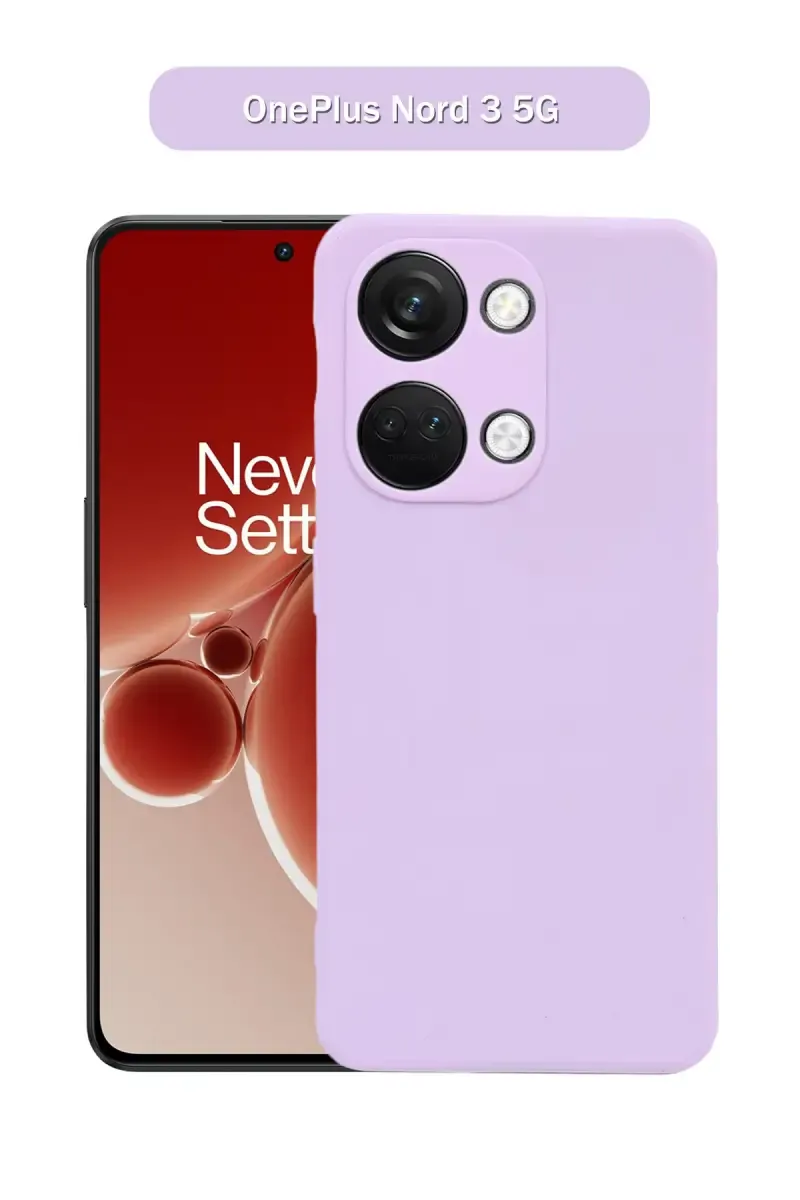 Silicone Solid Soft Back Cover Case for OnePlus Nord 3 5G With Full Body Protection and Camera Protection (Lavender) 025864ONENOR35GLAV
