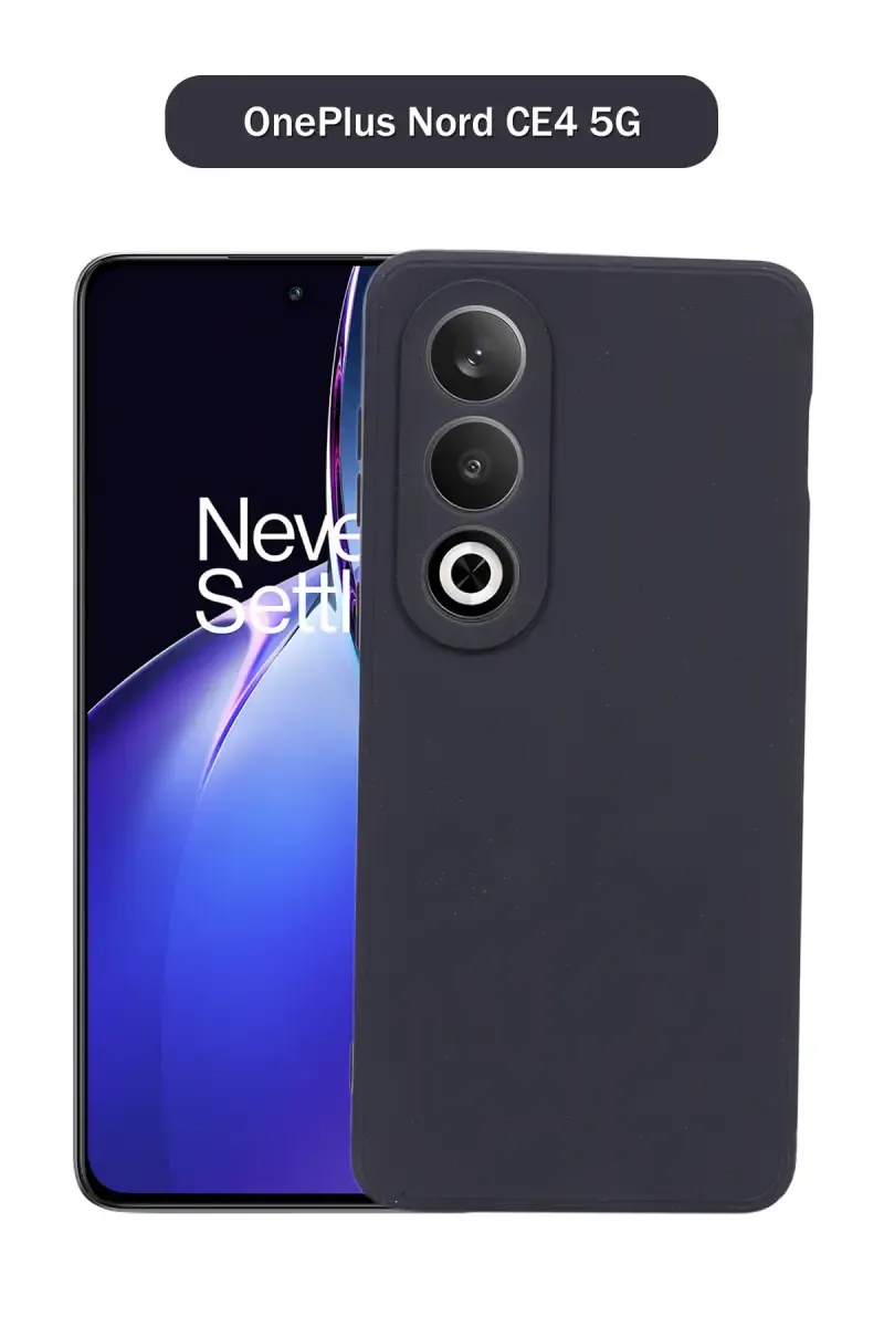 Silicone Solid Soft Back Cover Case for OnePlus Nord CE4 5G With Full Body Protection and Camera Protection (Black) 025865ONENORCE45GBLA