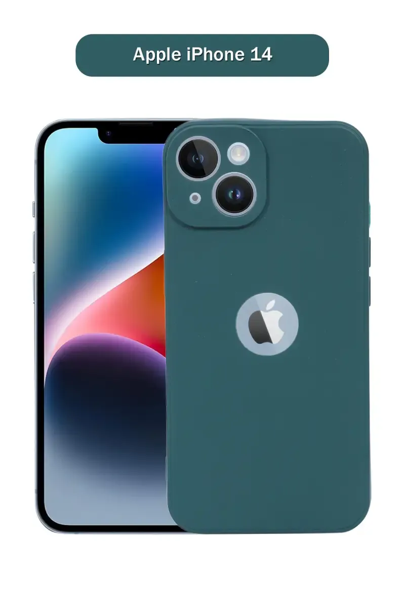 Silicone Solid Soft Back Cover Case for Apple iPhone 14 With Full Body Protection and Camera Protection (Green) 025898APPIPH14GRE
