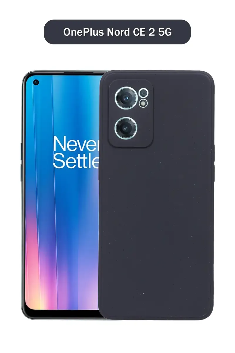 Silicone Solid Soft Back Cover Case for OnePlus Nord CE 2 5G With Full Body Protection and Camera Protection (Black) 025926ONENORCE25GBLA