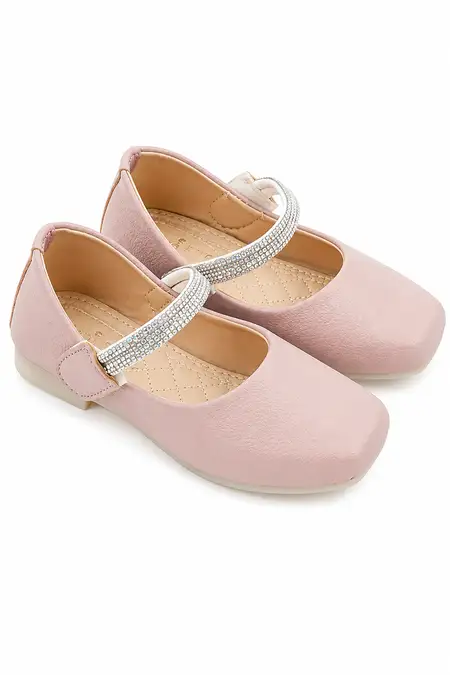 Velcro Flat Casual Shoes Ballerinas for Girls