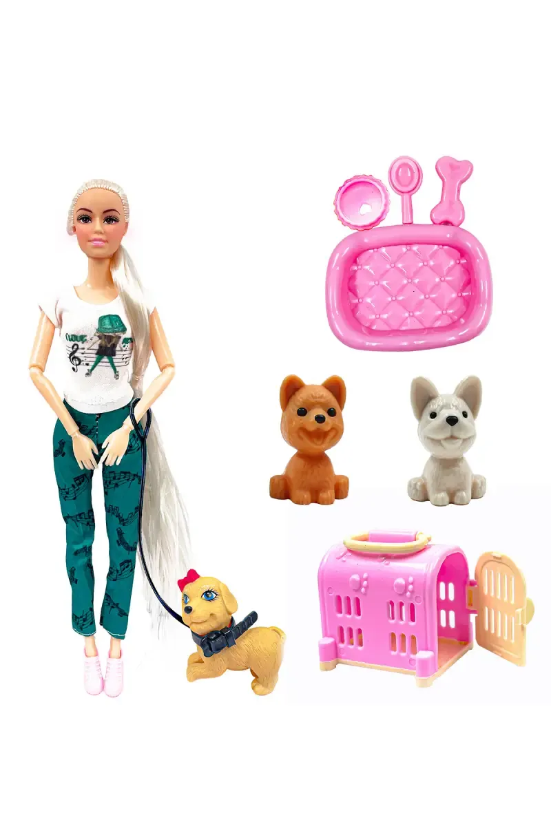 Alia Happy Pet Barbie Doll Set