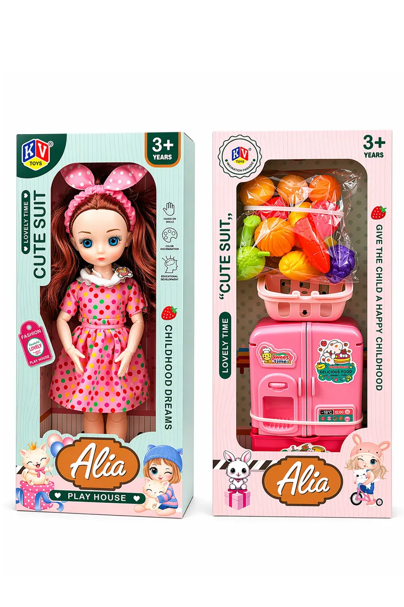 Alia Barbie Vegetable Play House Doll Set 026277MUL