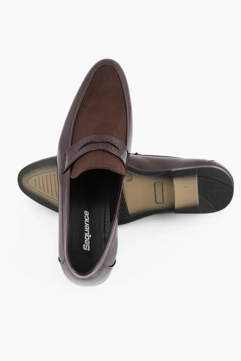 Glossy Slip-On Formal Loafers for Men