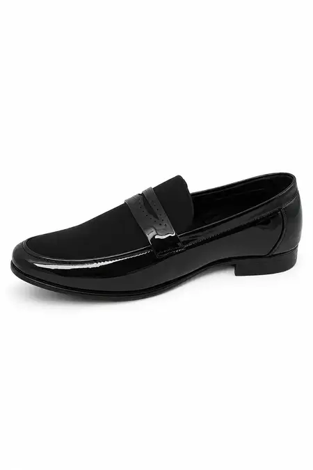 Glossy Slip-On Formal Loafers for Men 0263129BLA