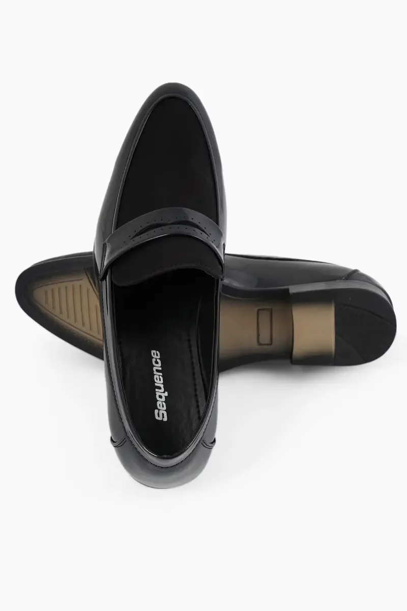 Glossy Slip-On Formal Loafers for Men