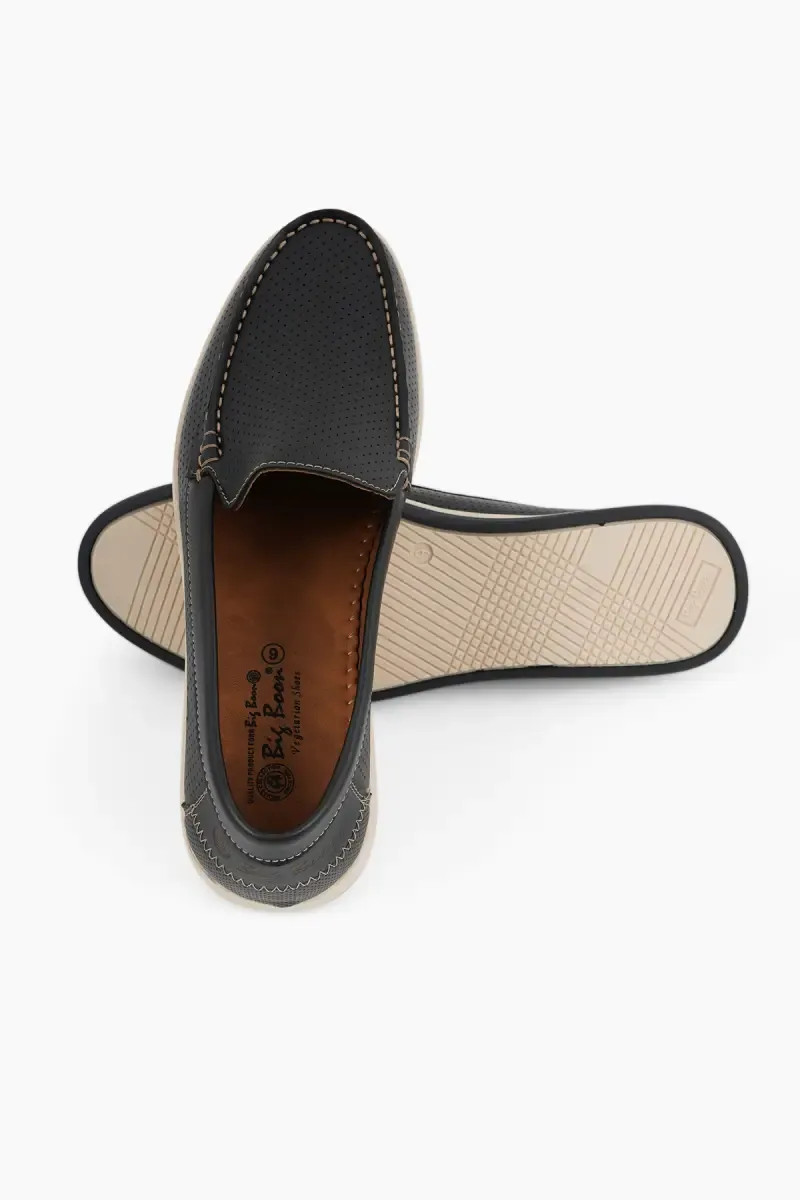 Faux Leather Slip-On Casual Loafers for Men 0263167BLA