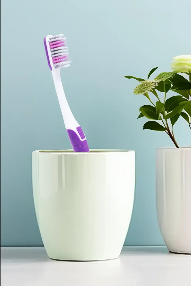 Dr.Zarva Tooth Brush A Series(White & Purple) - 1 Pc