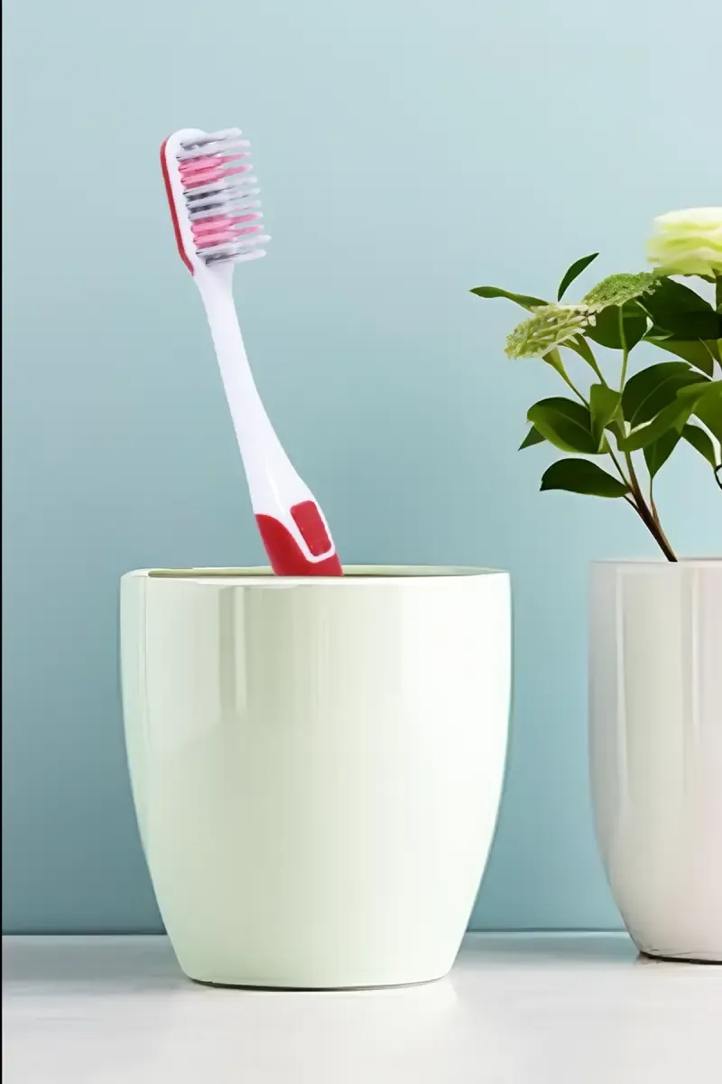 Dr.Zarva Tooth Brush A Series(White & Red) - 1 Pc