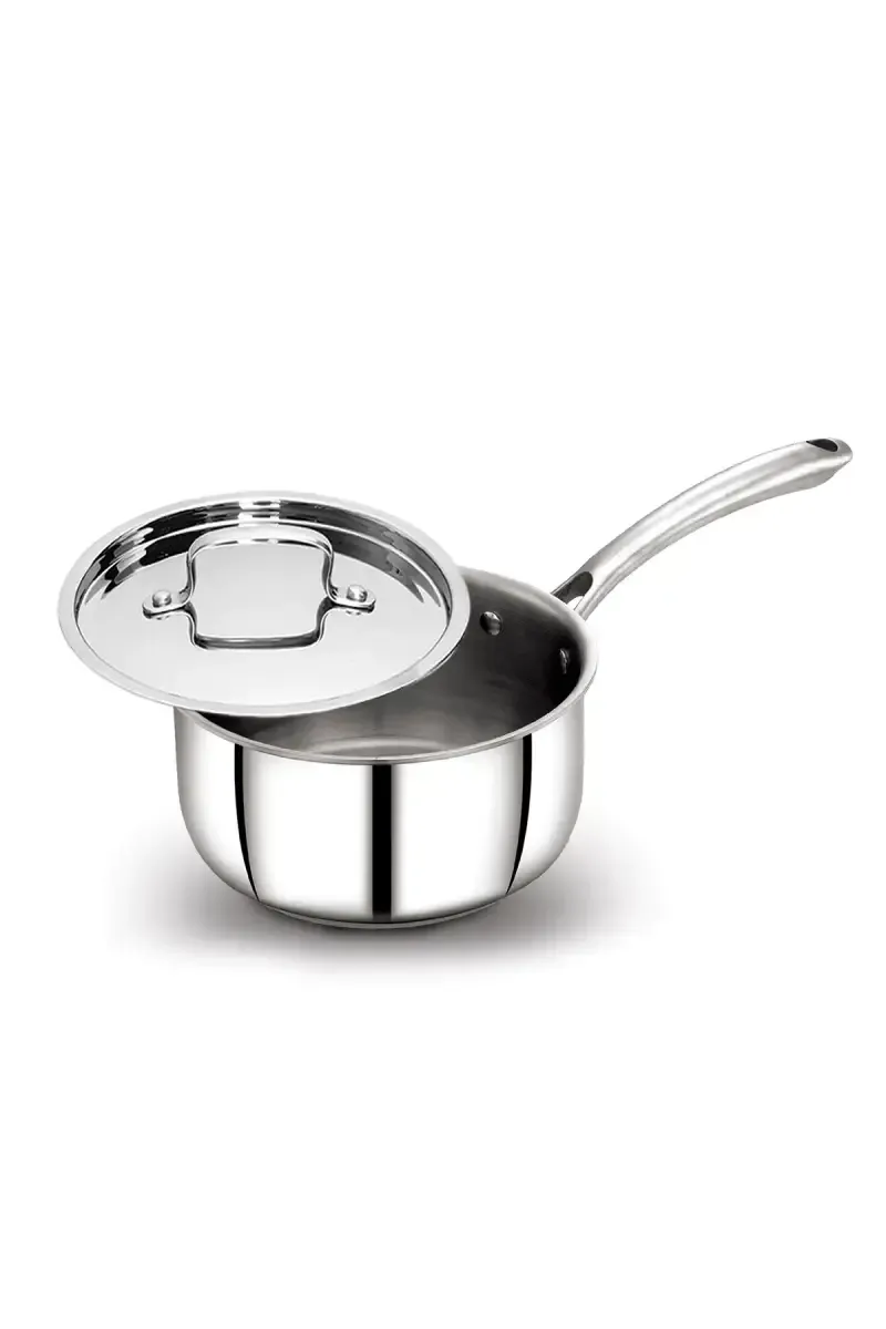Triply Stainless Steel Riara Saucepan with Lid - 1100ml (Avias India) 026482SIL110ML