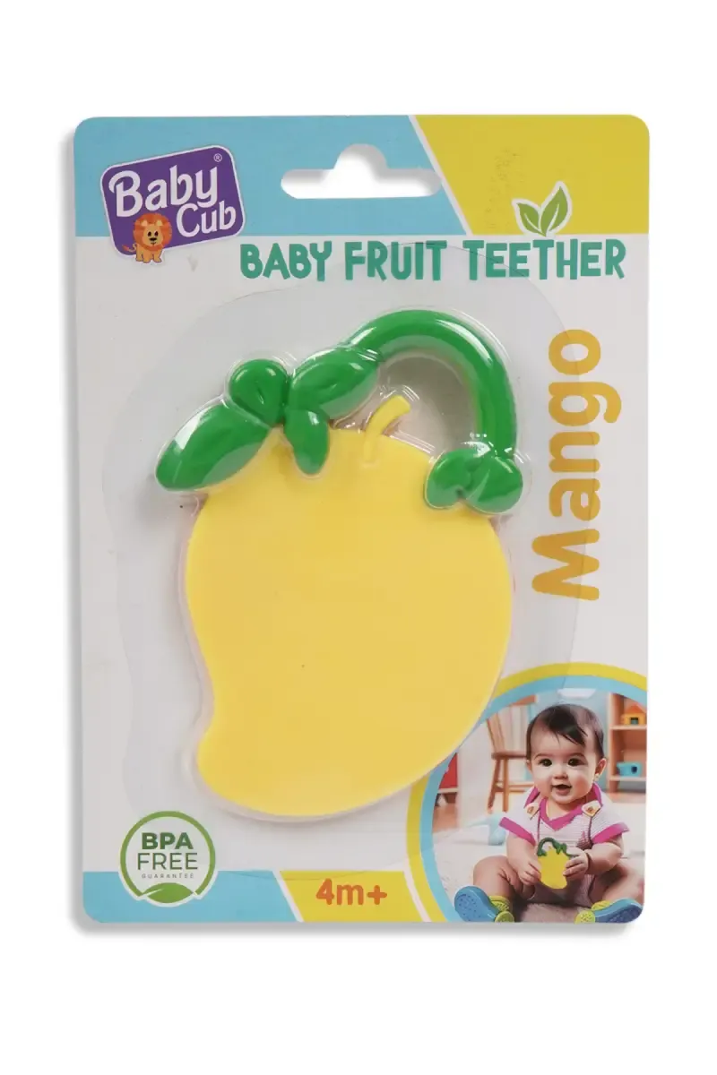 Ratna's Mango Shaped Baby Teether (Yellow) - Pack of 1 026501YEL