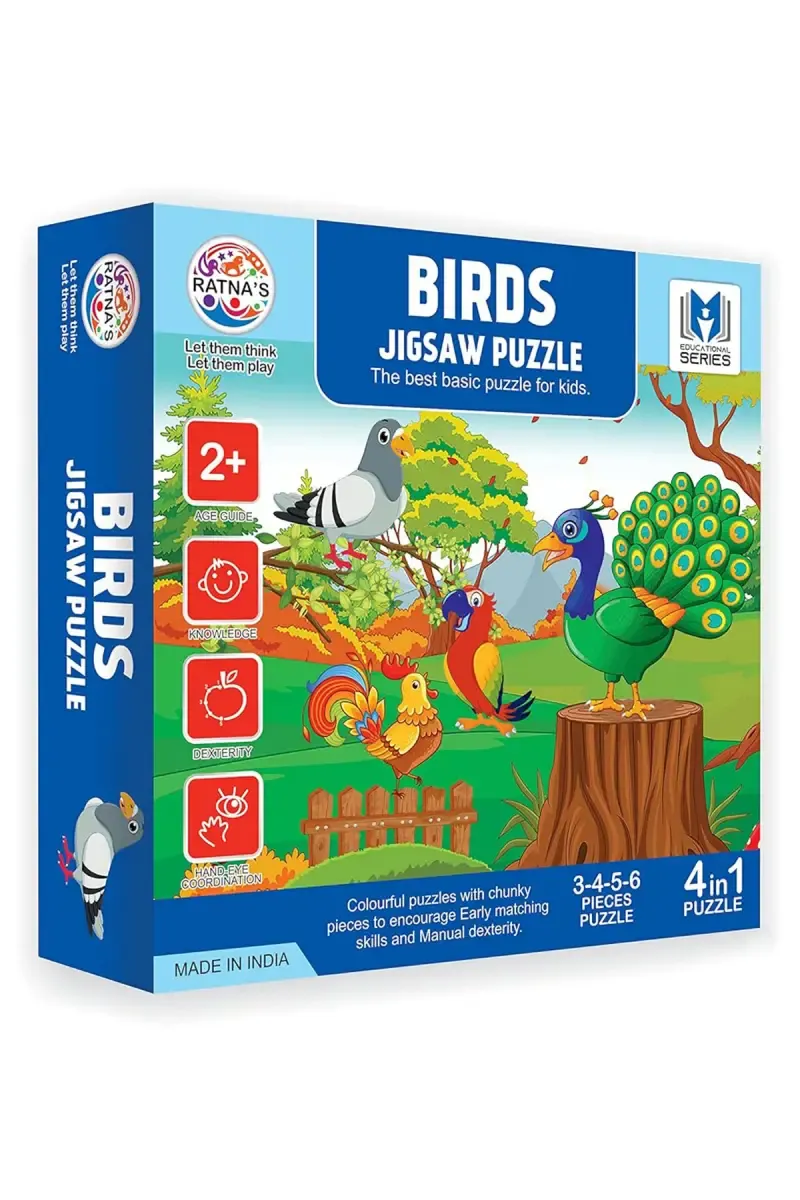 Birds Jigsaw 4 in 1 Puzzle for Kids (2-4 Years)