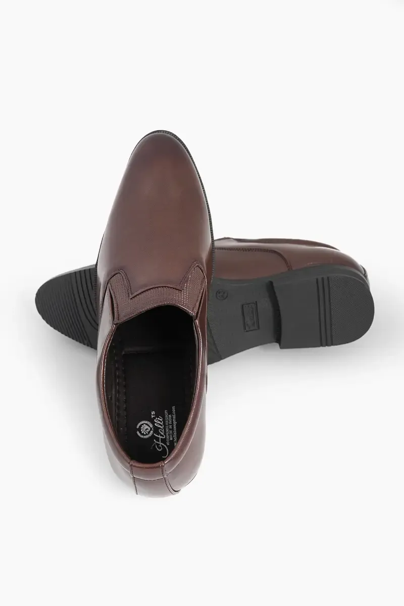Slip-On Faux Leather Formal Shoes for Men 0265338BRO