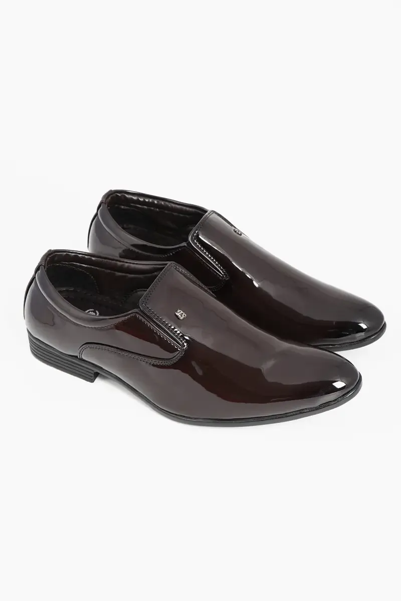 Synthetic Slip-On Formal Shoes for Men 0265379BRO