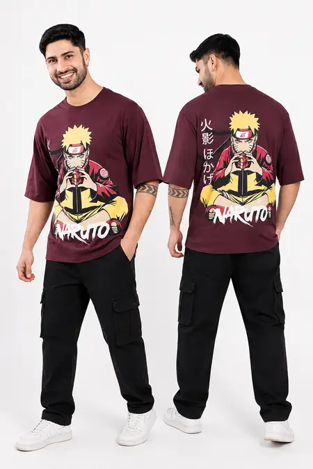 Cotton Printed Drop Shoulder T-shirt for Men