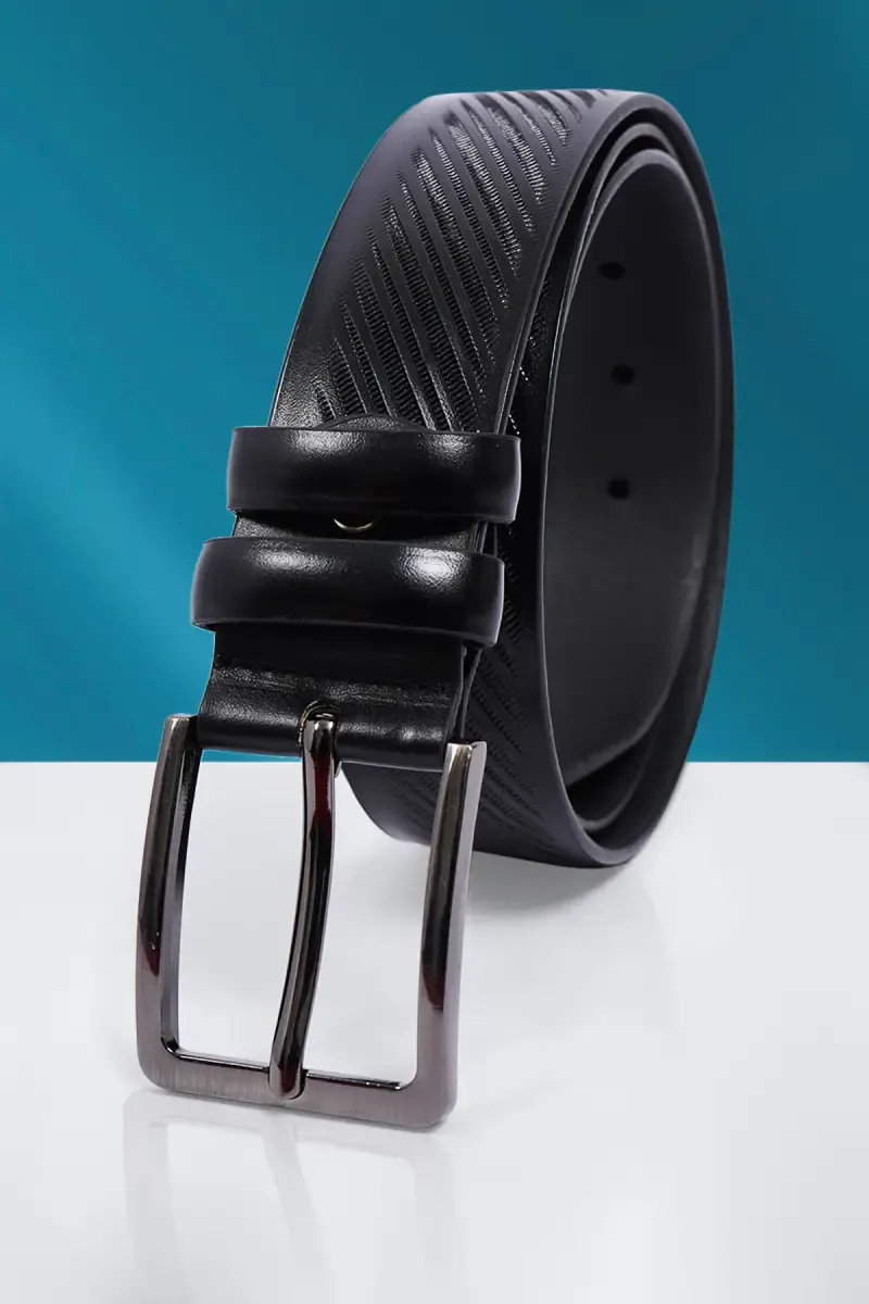 Men's Synthetic Leather Textured Belt