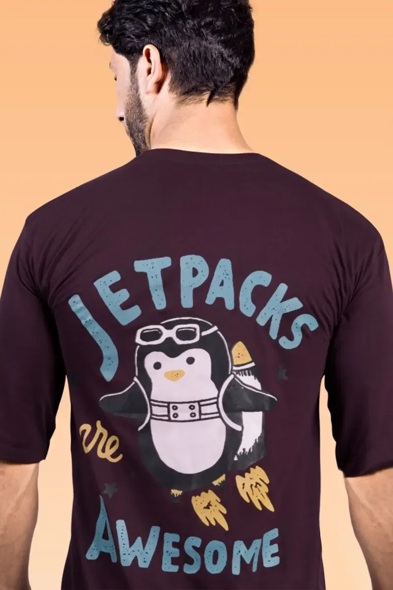 Printed Drop Shoulder T-shirt for Men 026692MBUR