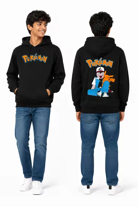 Boy's Printed Cotton Hoodie