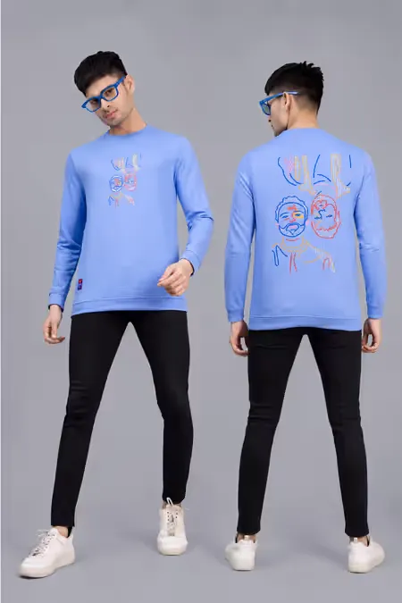 Cotton Blend Printed Sweatshirts for Men