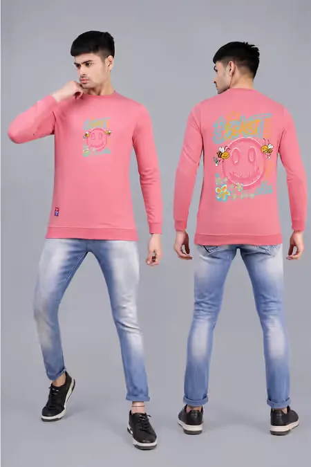 Cotton Blend Printed Sweatshirts for Men