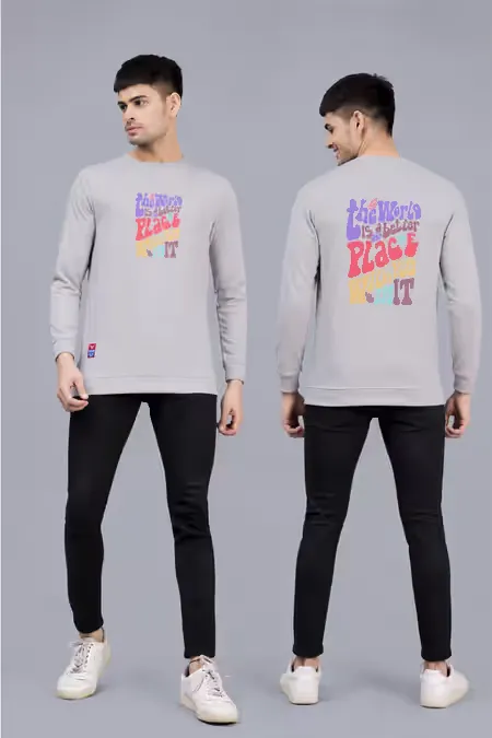 Cotton Blend Printed Sweatshirts for Men